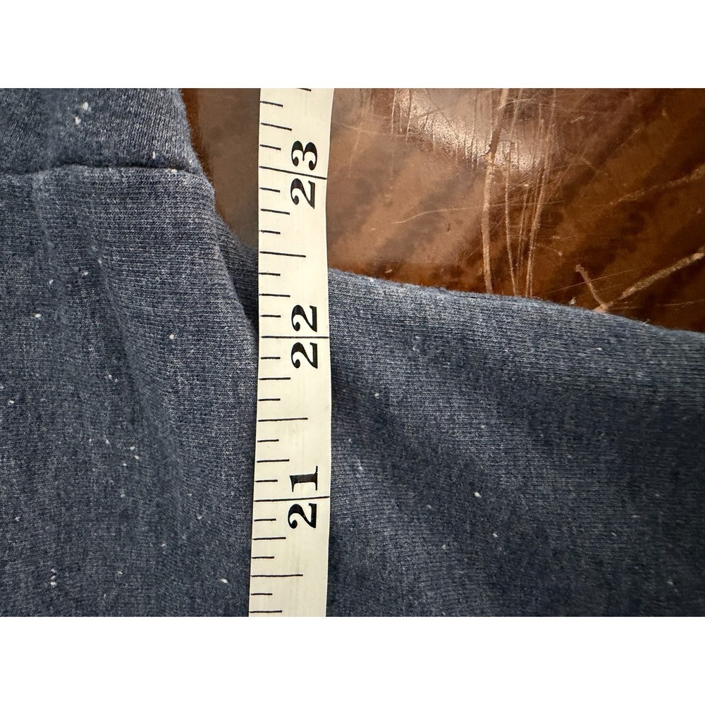 Athleta Sweatshirt Size M Blue Gray Heather Speckled Thumbhole Pullover Lounge - Picture 7 of 8